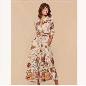 Spartina 449 Kennedy Shirt Dress Ashley River Print Size L